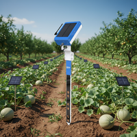Station de surveillance de l'humidité du sol multi-profondeur YaTunIOT, solaire 4G LoRa, capteur EC Temp Humidity, YaTun Watchman-S03, montage au sol, pour l'agriculture
