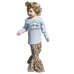 Leggings de bébé à volants pour enfants, imprimé léopard, pantalon d'hiver, à volants, pour petites filles, glaçage, vente en gros