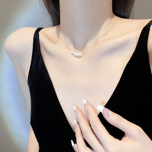 סגנון יפני וקוריאנית פשוט משובח פנינה אלגנטי תכשיטים שרשראות לנשים - Product Image 3