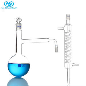 Haiju <span class=keywords><strong>Lab</strong></span> Borosilicaat 3.3 Laboratorium Glaswerk Destillatieapparaat Met Distilleerder Condensor Distilleerset - Product Image 2