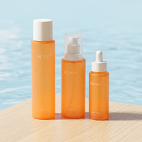Bouteilles en plastique pour lotion, shampoing et huiles corporelles - Bouteille de sérum PETG verte de 10 oz avec bouchon sablé et pulvérisateur à pompe de 1 oz