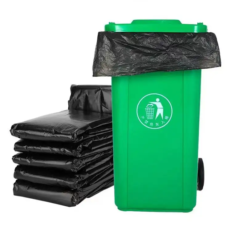 33-55 갤런 초대형 대형 플라스틱 블랙 산업 계약자 헤비 듀티 캔 라이너 쓰레기 봉투 잔디 및 잎 가방