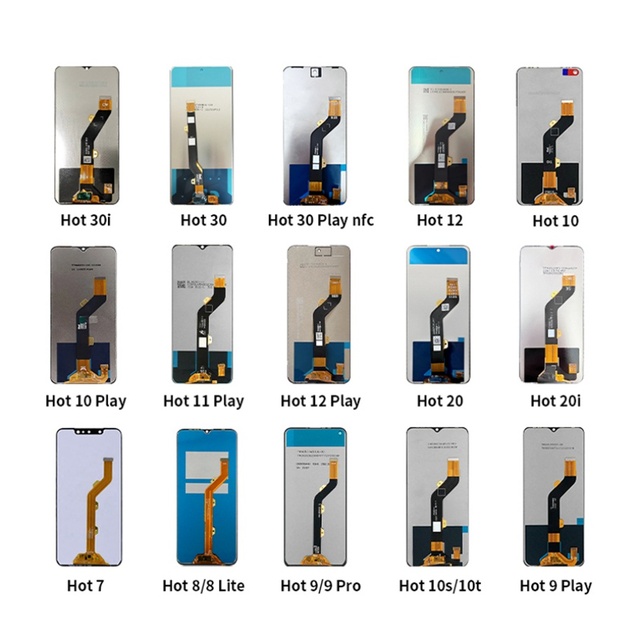 Original Mobile Phone LCD for Infinix Hot 8 9 10 10s 11 12 Pro 20i 20S 30 Play NFC 5G Oem Replacement Display Screen Touch