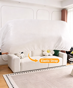 Housse de protection transparente jetable et élastique pour meubles, en plastique PE, anti-poussière, pour déménagement - Product Image 3