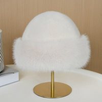 Fertig auf Lager Großhandel Frauen Mongolian Hut verdickt und warm Faux Nerz Pelz Mütze Gehörschutz für Herbst und Winter
