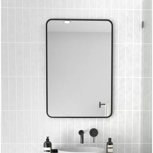 <strong>Rectangular</strong> Bathroom <strong>Mirror</strong> with Matt Black Paint Stainless Steel Metal Frame <strong>Mirror</strong> Manufacturers - Product Image 1