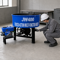 Bétonnière à cuve plate verticale de 400 L, modèle JW400, à moteur diesel