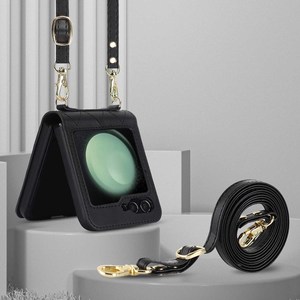 Funda Cruzada Acolchada <span class=keywords><strong>para</strong></span> Samsung <span class=keywords><strong>Galaxy</strong></span> Z Flip 7 6 5 4 3, Funda Protectora de Cuero con Tarjetero a Prueba de Golpes <span class=keywords><strong>para</strong></span> Motorola Razr 50 - Product Image 4