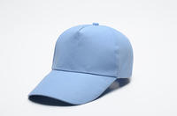 Casquette de baseball vierge à 5 panneaux, personnalisable avec logo, en polyester sergé respirant, visière incurvée, réglable, unisexe, pour le sport, vente en gros