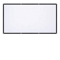 Écran de projection extérieur 100 pouces Projecteur portable Écran de cinéma Home Cinéma Support intérieur extérieur Projection double face