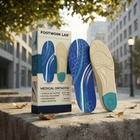 Semelles orthopédiques confortables avec soutien de la voûte plantaire pour pieds plats et soulagement des épines calcanéennes, inserts de chaussures en PU/Gel écologiques, doux et lavables