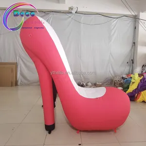 맞춤형 빨간 풍선 하이힐 신발 섹시한 레이디 파티 풍선 신발 모델 장식