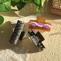 Jepit Rambut Hawaii Custom Model Cakar Ka Lei, Jepit Rambut Hawaii 10cm Besar untuk Rambut Tebal, Aksesoris Rambut Pantai