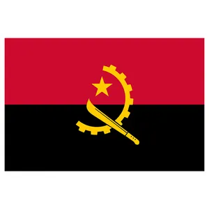 Wholesale Fast Shipping Customized Logo 100% Polyester flags 3x5ft The Republic of Angola All Country Flag