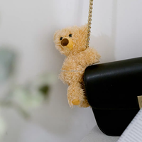 Jouets en peluche personnalisés mignons en forme de mini ours en peluche pour tasse à café, paille, sac à dos, accessoires de charme