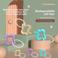 Jouet à mâcher interactif pour chat et chien, en caoutchouc biodégradable, fantaisie, dessin animé, résistant aux morsures, pour le nettoyage des dents
