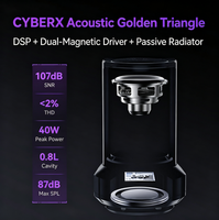 Enceinte portable EDIFIER HECATE CyberX 40W RGB 12 modes d'éclairage BT6.0 AUX Haut-parleur de jeu sans fil avec transducteur de 64 mm