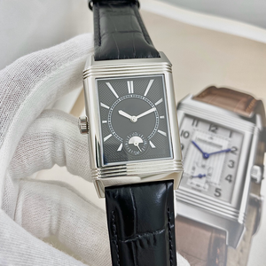 Reloj Mecánico J-gerr Classic Reverso Series con Doble Zona Horaria, Caja de Acero Inoxidable con Rotación de 180°, Correa de Cuero y Escala Digital - Product Image 4