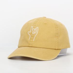 Gorra de Papá Personalizada de 6 Paneles, Sin Estructura, Amarilla, con Visera Curva, Estilo Deportivo Vintage, Logotipo Bordado, Lazos, 100% Lona de Algodón, para Adultos - Product Image 2