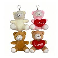 Porte-clés tendance en peluche douce, adorable pendentif de sac en forme d'ours en peluche pour femme, fille, cadeau de Saint-Valentin, de mariage ou de Noël