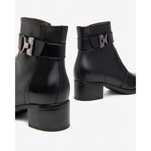 Stivaletti bassi da donna I411270d neri Slip-On neve stile classico Chelsea con soletta piatta in PU per l'autunno e l'inverno - Product Image 4
