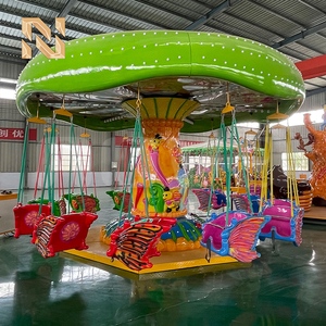 Chaise volante papillon colorée et vibrante pour enfants, pour centre de jeux intérieur/extérieur, en acier et fibre de verre, fournisseur direct - Product Image 2