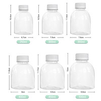 Bouteilles en plastique transparent jetables de 250 ml de qualité alimentaire pour jus de fruits, emballages liquides pour entreprises de jus