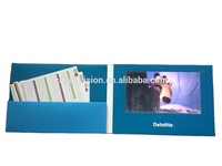 Carte de vœux d'entreprise imprimée en usine, carte d'invitation, brochure vidéo à écran tactile LCD 7 pouces, carte musicale, présentation