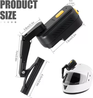 Moteur d'essuie-glace électrique universel pour casque de moto Compatible avec la plupart des casques 1200mAh