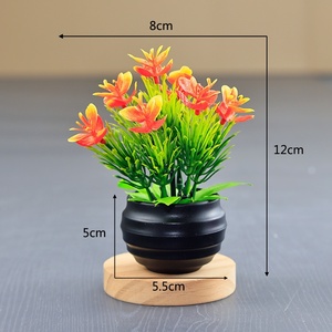 Plantas Artificiales en Macetas Pequeñas, Decoración de Interiores para el Hogar, Adornos de Oficina, Bonsái, Plantas Verdes de Escritorio, 15 cm de Altura - Product Image 3