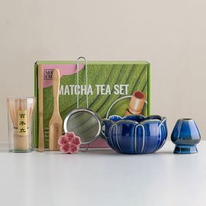 Creative 7-Piece <b>Set</b> Kiln-Glazed Matcha Tool <b>Set</b> Include Ceramic Matcha Bowl Whisk Holder Bamboo Whisk Spoon for <b>Tea</b> Ceremony - Product Image 1