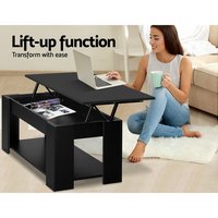 Table basse centrale, compacte et moderne, multifonctionnelle, avec hauteur réglable, design pliable, meubles de salon économisant du rangement