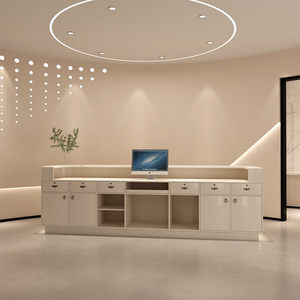 Bureau d'accueil simple et moderne pour entreprise, salon de beauté, hôtel, bureau d'accueil avec <span class=keywords><strong>peinture</strong></span> au four - Product Image 4