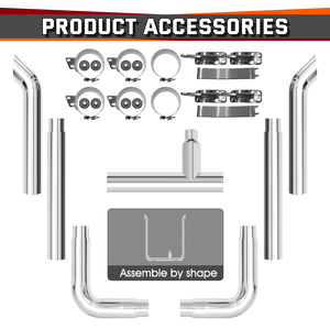 Nhà máy OEM bờ biển phía Tây 8 "Chrome thép không gỉ bán xe tải xả Stack Ống - Product Image 3