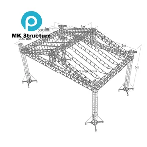 Truss China Supplier/Stage Truss Roof for Concert/Outdoor Truss with Flat Roof Truss Design