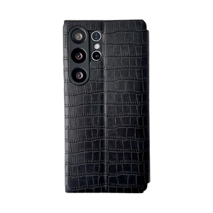 Étui portefeuille noir classique pour <span class=keywords><strong>Samsung</strong></span>, protection intégrale antichoc avec protection d'objectif surélevée, coque de luxe légère - Product Image 2