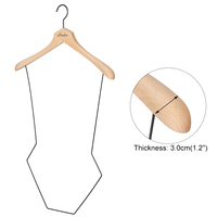 Cintre en bois personnalisé de luxe pour maillots de bain lingerie pour femmes magasins de détail