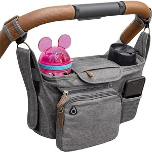 Bolsa de Accesorios para Cochecito de Bebé Personalizada de Fábrica BSCI, Bolsa Desmontable Antideslizante, Organizador Universal para Cochecito de Bebé, Bolsa para Pañales - Product Image 1