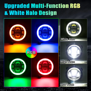 ไฟหน้า LED แบบสองสี ขาว-เหลืองอำพัน 9 นิ้ว สำหรับรถจี๊ปแรงเลอร์ รุ่น ADT Amber White Dual Color High Low Beam - Product Image 5