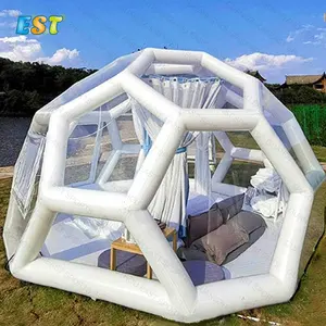 Haute qualité PVC Camping en plein air ciel étoilé tente romantique gonflable transparente tente à bulles gonflable dôme à bulles