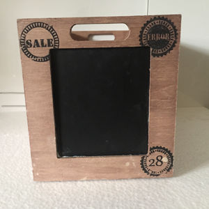 Casse di legno varie stampate personalizzate manici ritagliati contenitori di stoccaggio Decorative casse di legno con pannello frontale in lavagna - Product Image 3