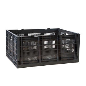 Customized Eco- Friendly Folding Utility Crate Milk Crate With Perforated Sides