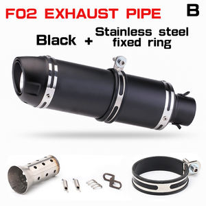 Silenciador de tubo de escape modificado para motocicleta CBR650 <span class=keywords><strong>KTM790</strong></span> R1 R3 F02 CORSA EVO tubo de escape redondo LOGOTIPO DE ACERO INOXIDABLE - Product Image 2