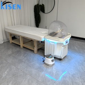 Kisen Portable Hair Wash Machine Shampoo <b>Bed</b> with Spa Sink and Salon Bowl for Hospital Use Water Storage Easy to Clean <b>Led</b> Light - Product Image 5