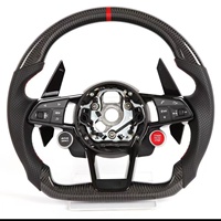 Audi R8 A3 8Y 8P 8V B8 B9 TTS A4 B8 B8.5 A5 A6 C7 C8 4F A7 A8 Q3 Q5 S3 8V S4 S5 Rs3 Rs4 Rs5 için Karbon Fiber Araba Direksiyonu