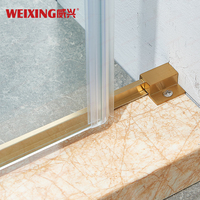 Cabine de douche coulissante double sans cadre en verre trempé et acier inoxydable pour villa, hôtel et maison (OEM/ODM)