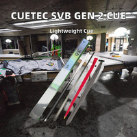 Queue de billard Cuetec SVB GEN 2 en fibre de carbone de haute qualité avec joint en acier inoxydable, fers de 11,8 mm/12,5 mm, design Tacos