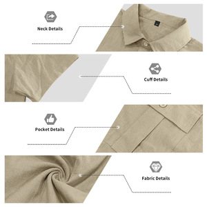 <span class=keywords><strong>Ensemble</strong></span> décontracté d'été pour <span class=keywords><strong>homme</strong></span> : chemise boutonnée à manches courtes respirante avec poches cargo et pantalon long de jogging – <span class=keywords><strong>Ensemble</strong></span> deux pièces - Product Image 6