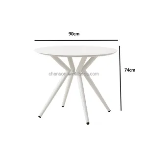 Patio furniture aluminum table garden metal table heavy round dining table