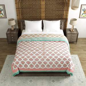 ผ้านวมผ้าฝ้ายพิมพ์ลายขนาดคิงไซส์ขนาด90นิ้ว x 108นิ้วคอลเลกชั่นสีเทอร์ควอยซ์คุณภาพดี - Product Image 2